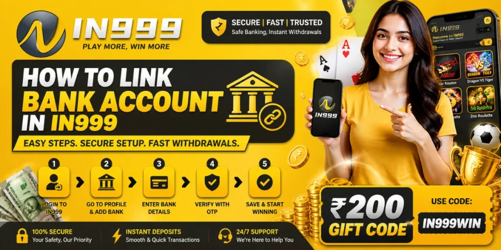How to Link Bank Account in In999